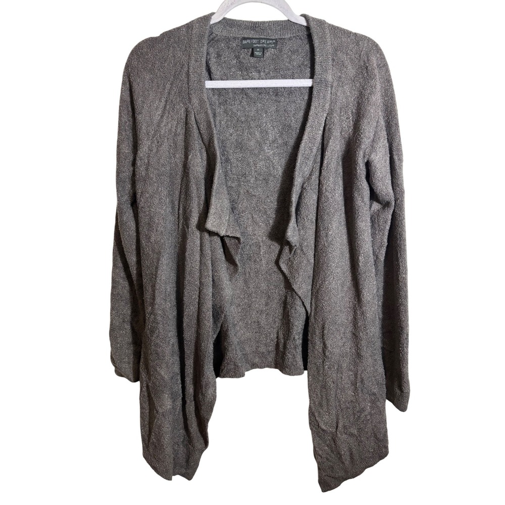 Barefoot Dreams Bamboo Chic Lite Style 433 Island Wrap Cardigan in Gray Size M